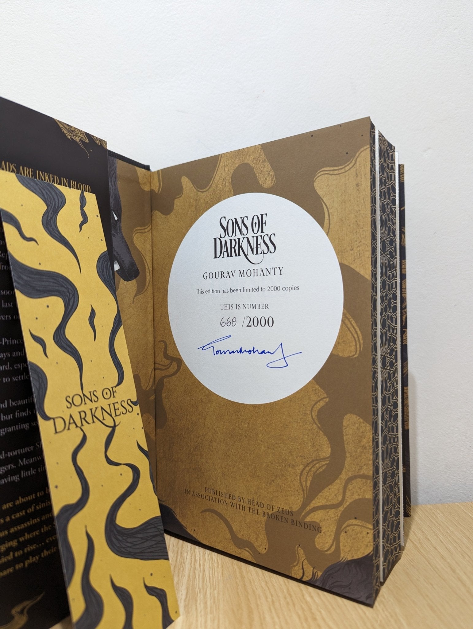 Sons of Darkness by Gourav Mohanty (Signed First Edition with sprayed edges) - Fialta Books