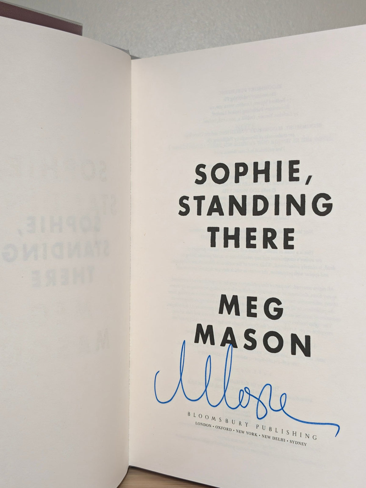 Sophie, Standing There by Meg Mason (Signed to Title Page) - Fialta Books