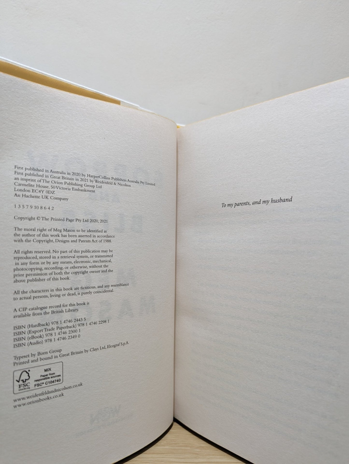 Sorrow and Bliss by Meg Mason (Signed First Edition with sprayed edges and extra essay) - Fialta Books