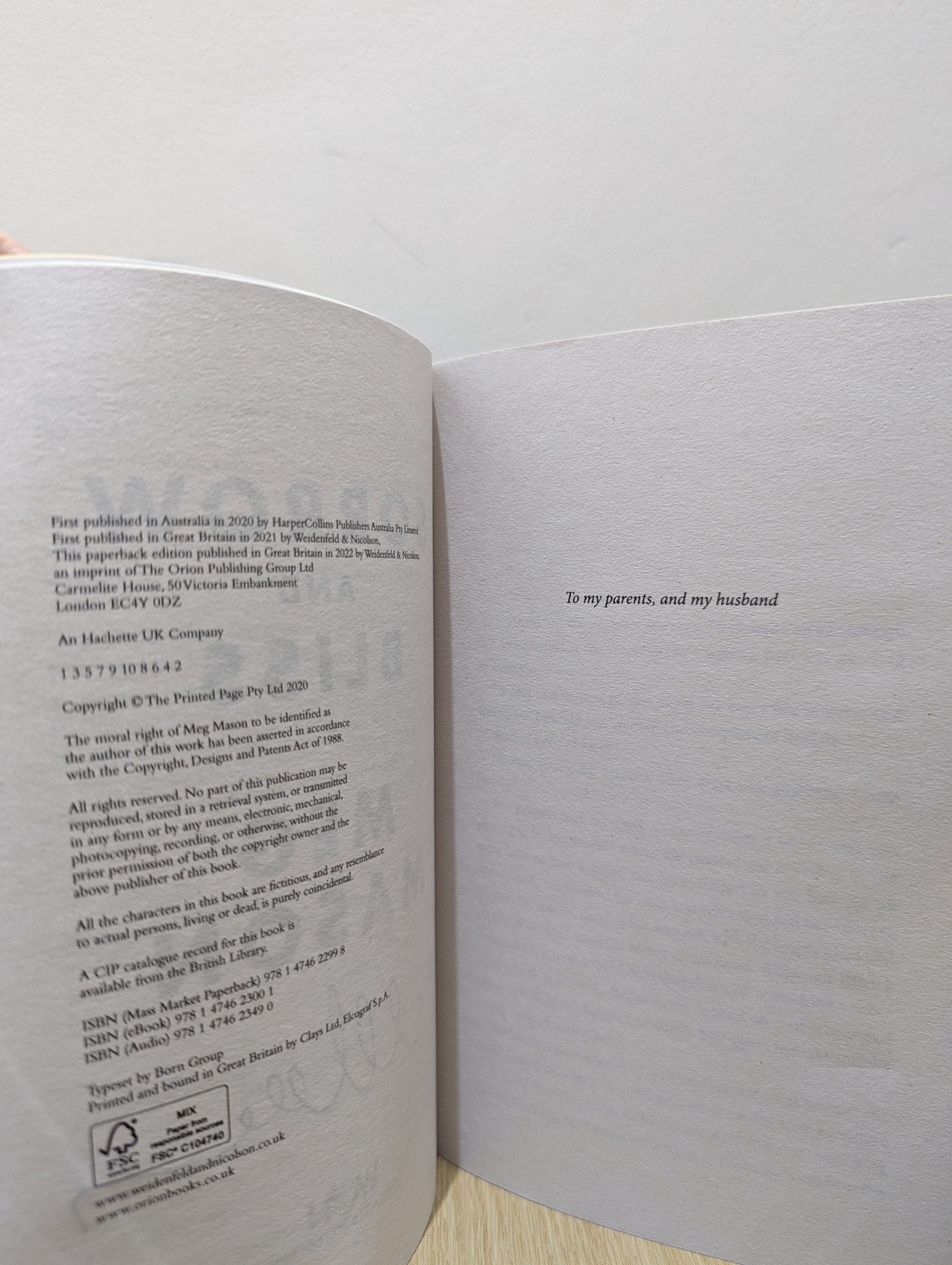 Sorrow and Bliss by Meg Mason (Signed Paperback) - Fialta Books