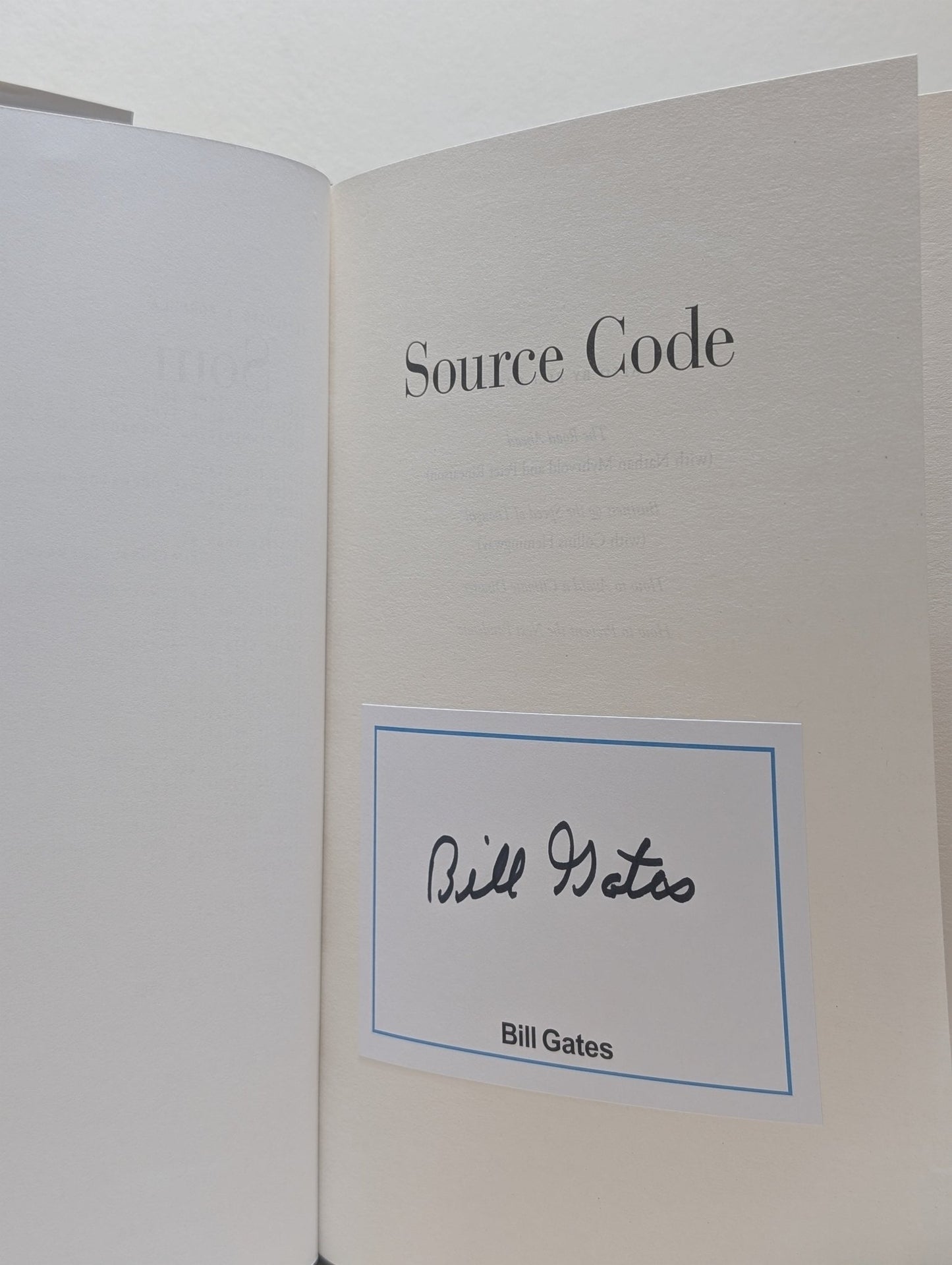 Source Code: My Beginnings by Bill Gates (Signed First Edition) - Fialta Books