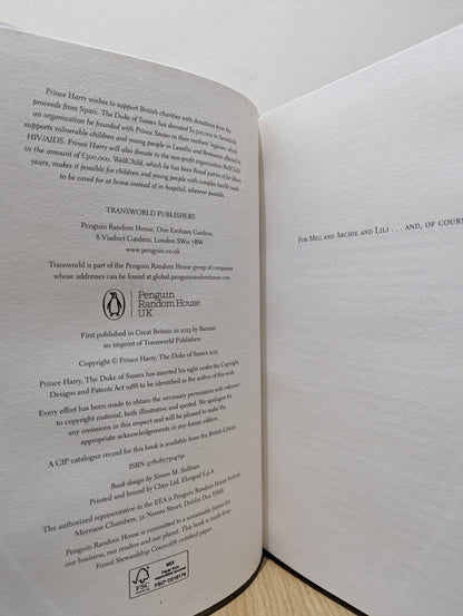 Spare by Prince Harry The Duke Of Sussex (First Edition) - Fialta Books