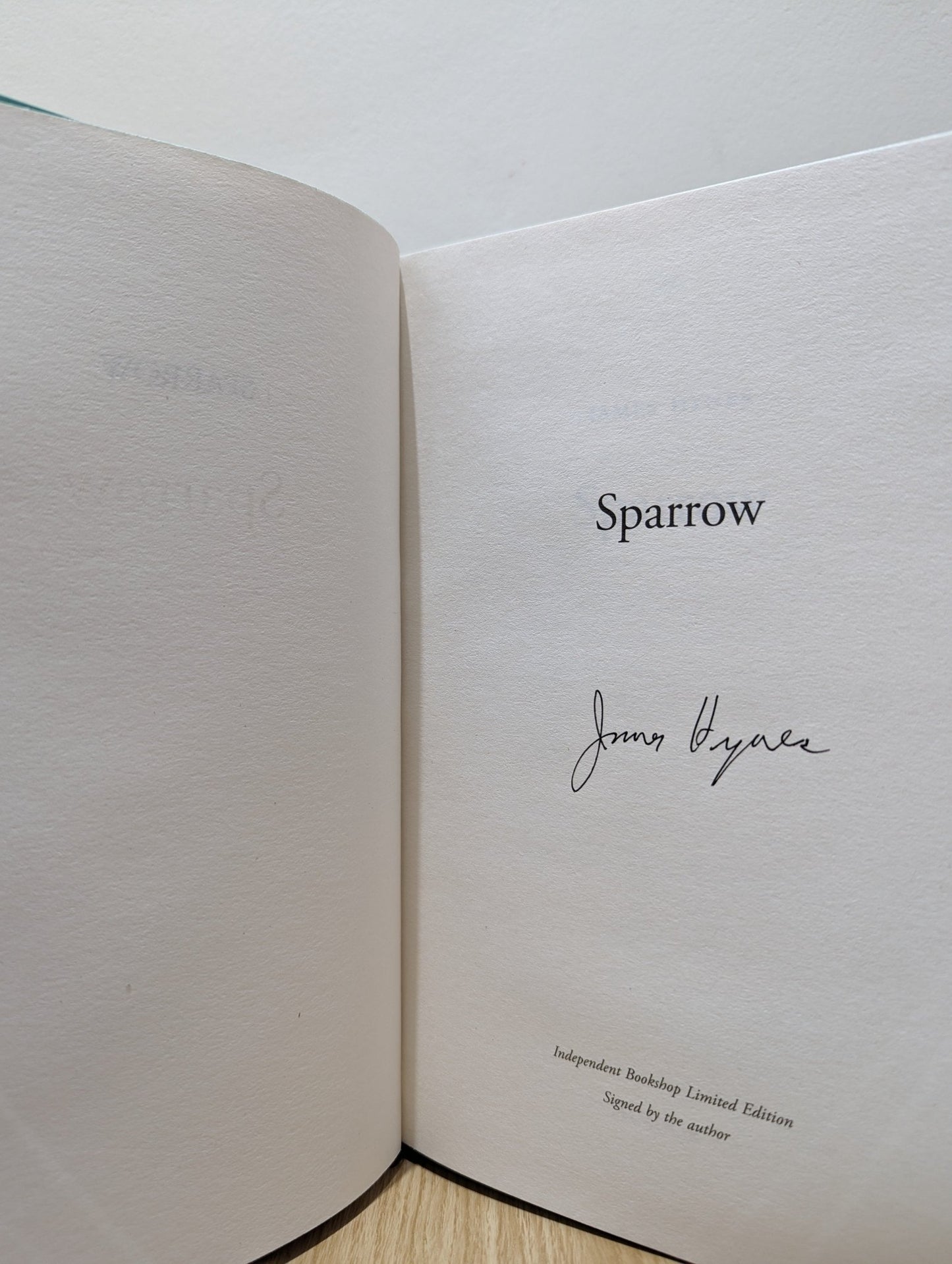 Sparrow by James Hynes (Signed First Edition with sprayed edges) - Fialta Books