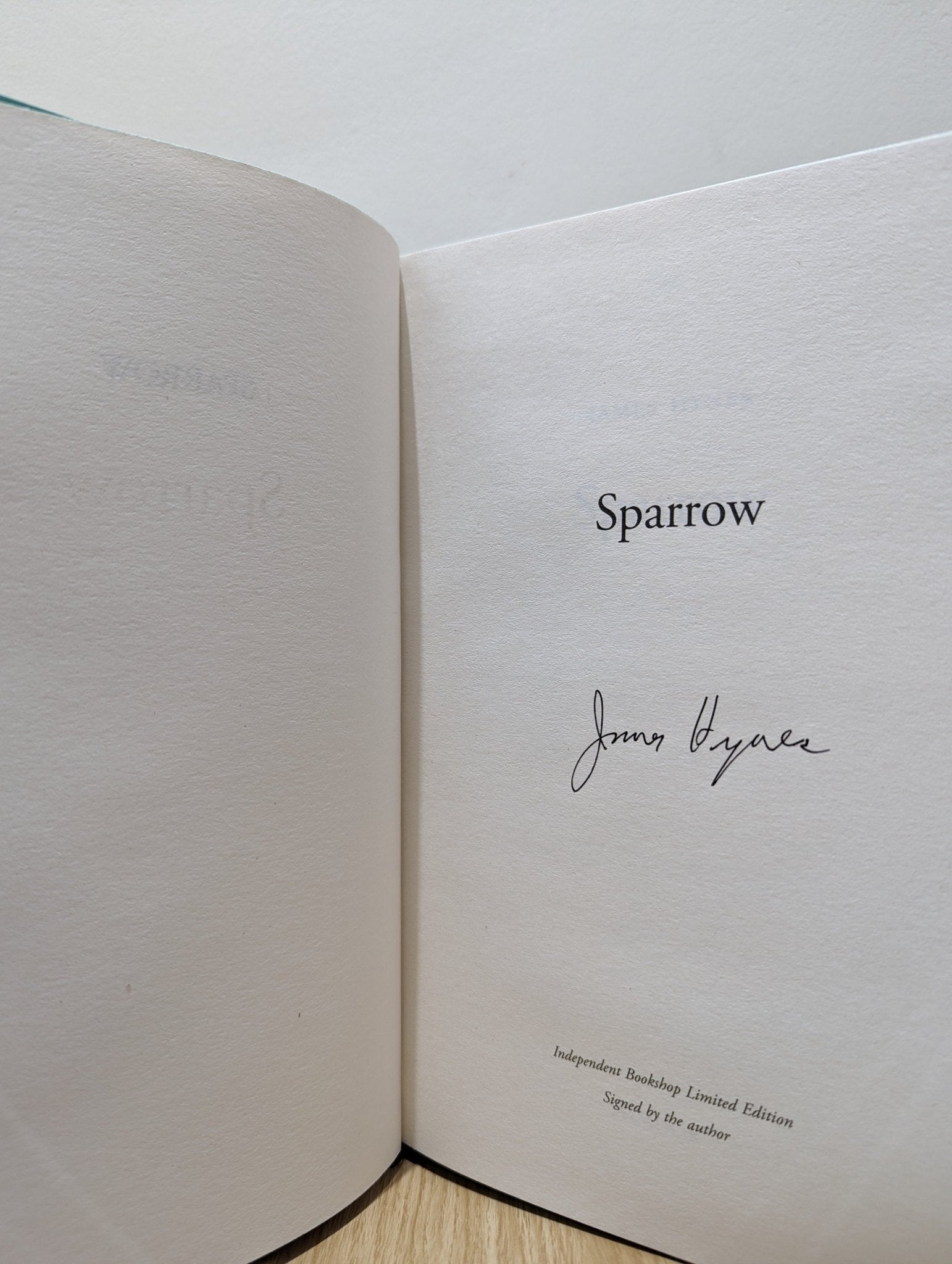 Sparrow by James Hynes (Signed First Edition with sprayed edges) - Fialta Books