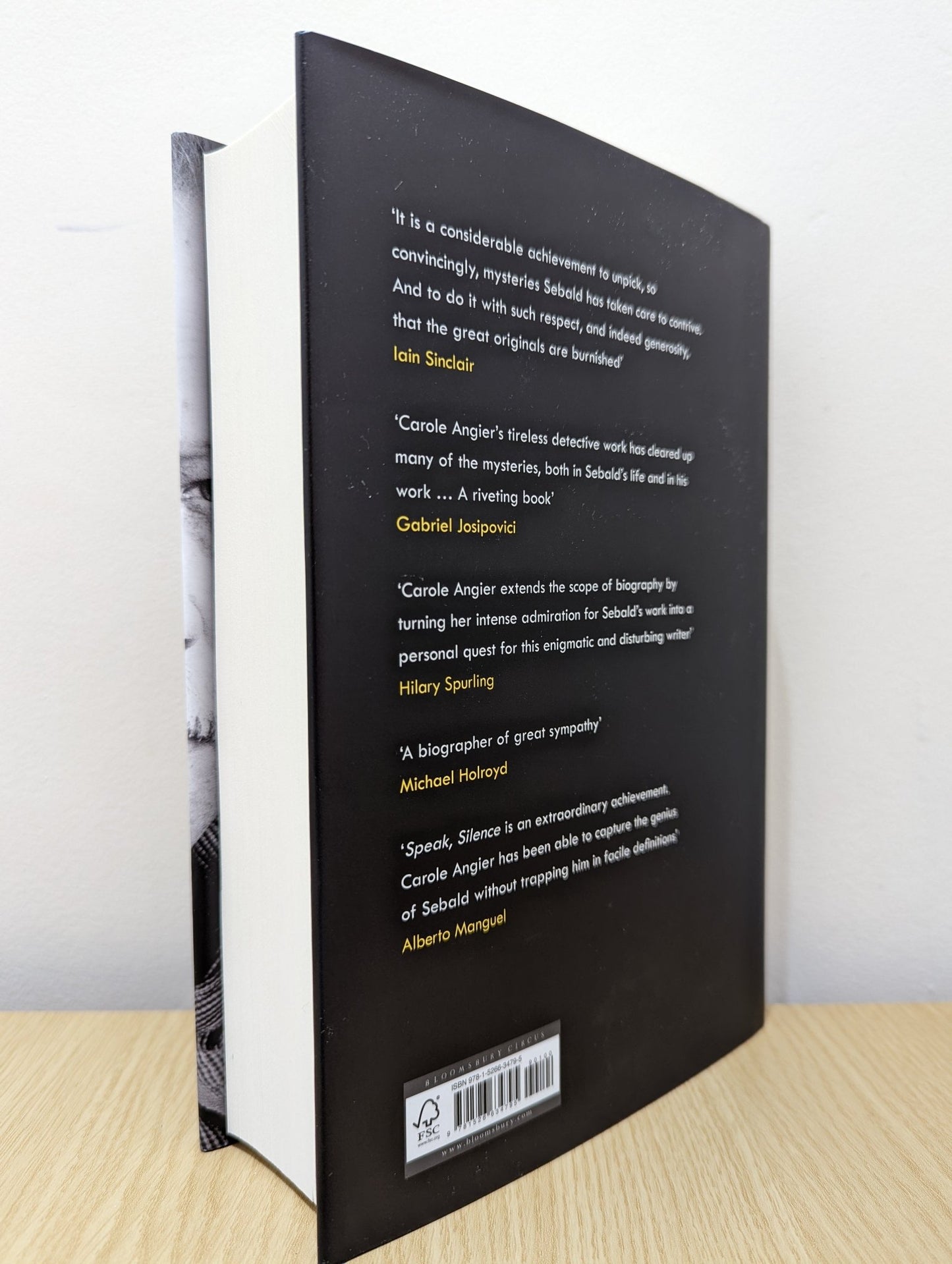 Speak, Silence: In Search of W. G. Sebald by Carole Angier (Signed First Edition) - Fialta Books