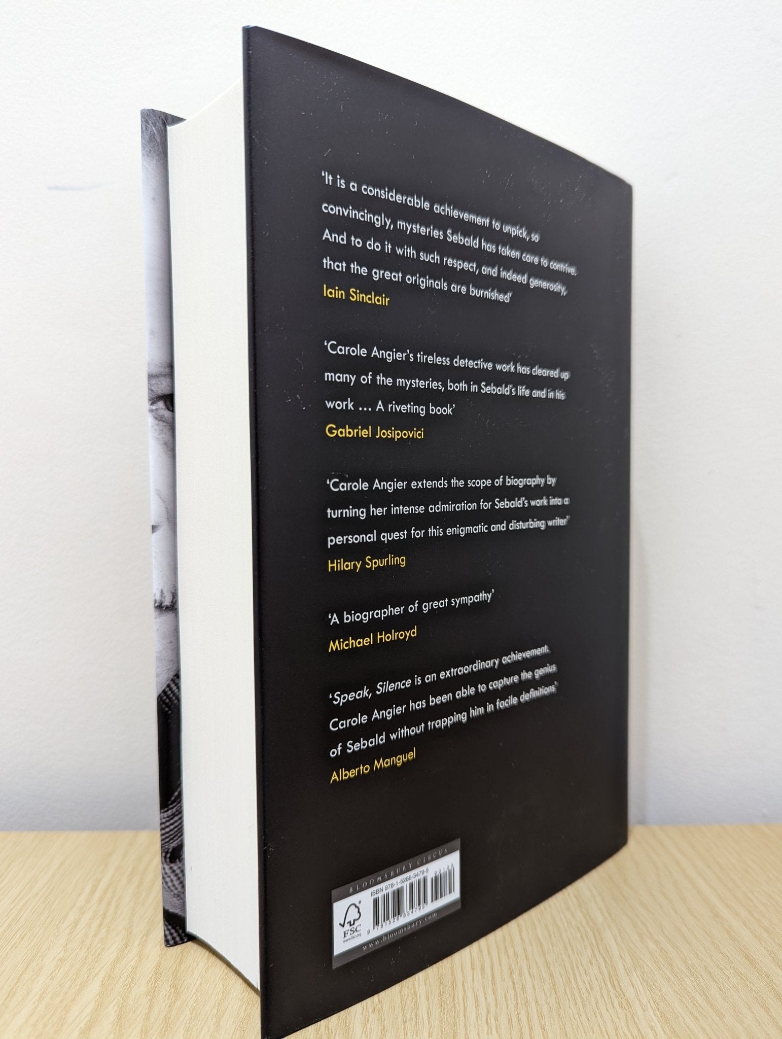 Speak, Silence: In Search of W. G. Sebald by Carole Angier (Signed First Edition) - Fialta Books