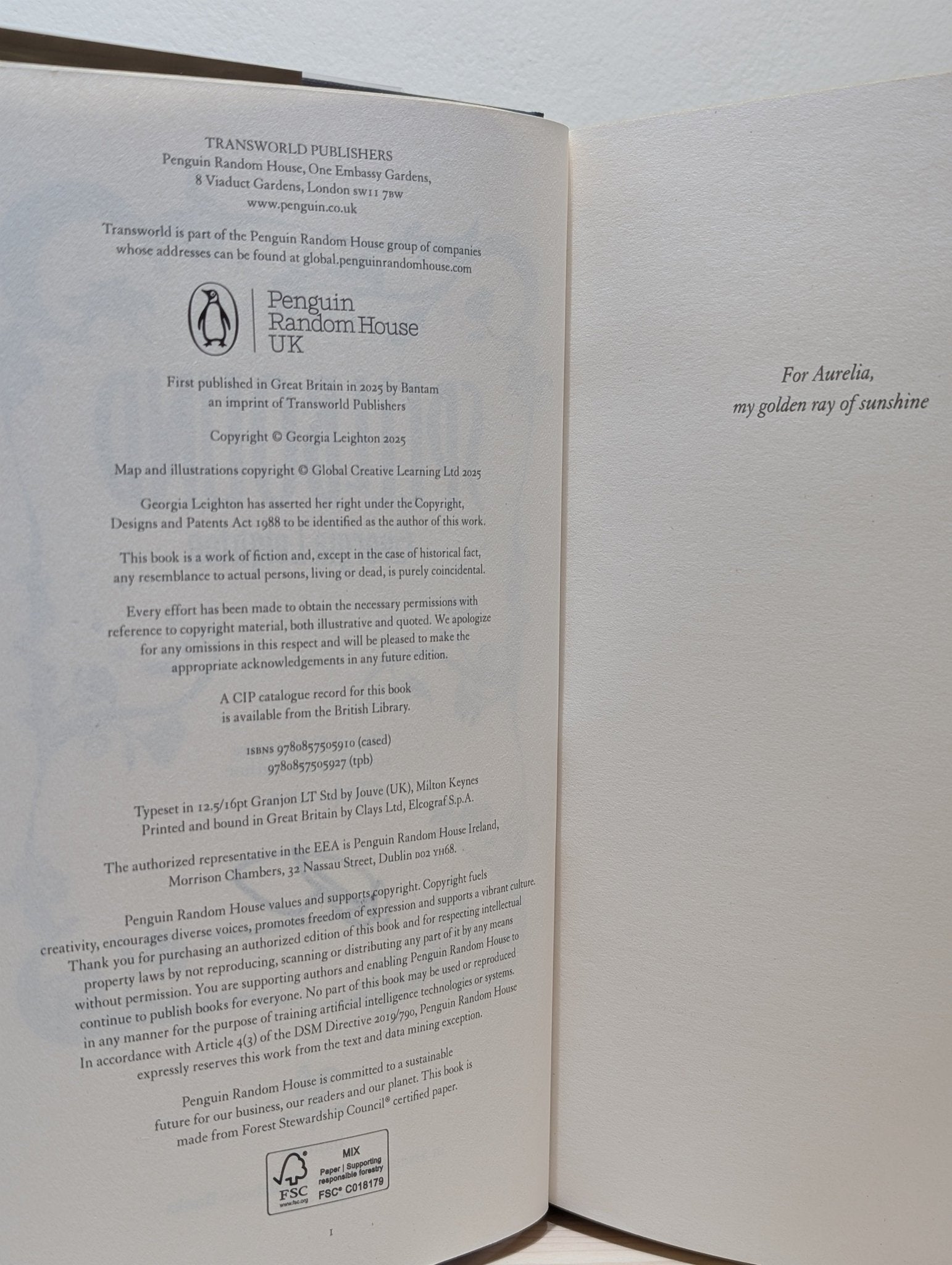 Spellbound by Georgia Leighton (Signed Numbered First Edition with sprayed edges) - Fialta Books