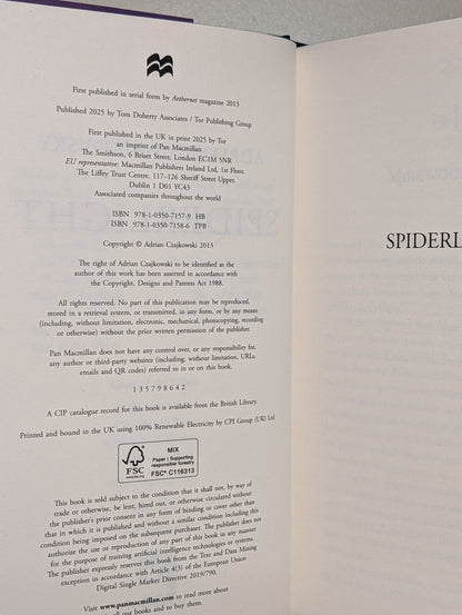 Spiderlight by Adrian Tchaikovsky (Signed First Edition with sprayed edges) - Fialta Books