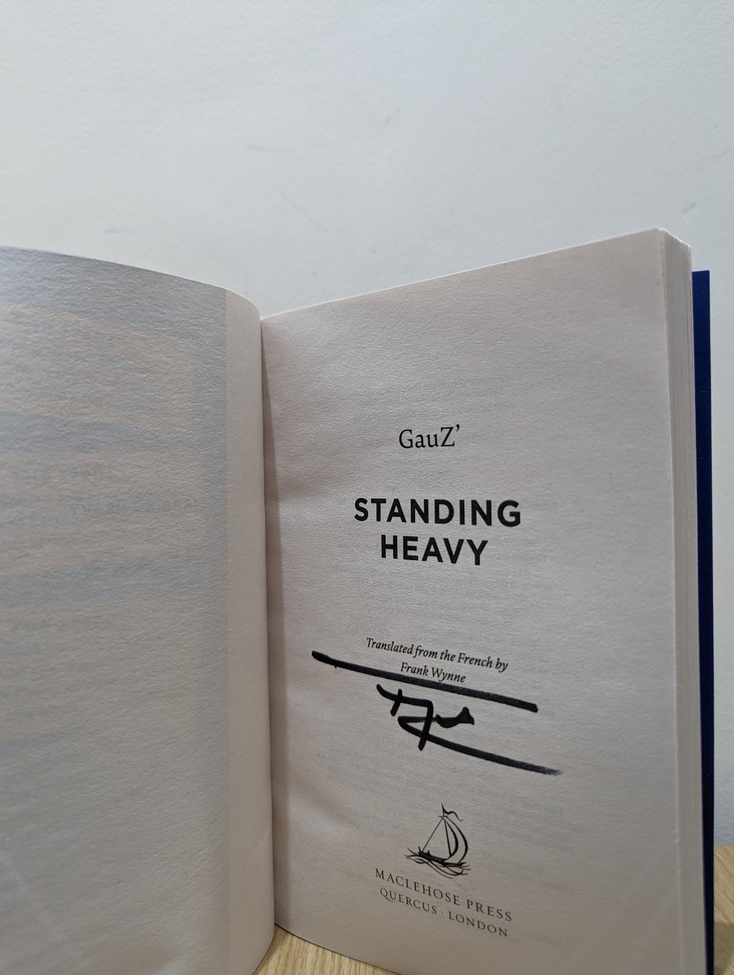 Standing Heavy by Gauz (Signed by Translator) - Fialta Books