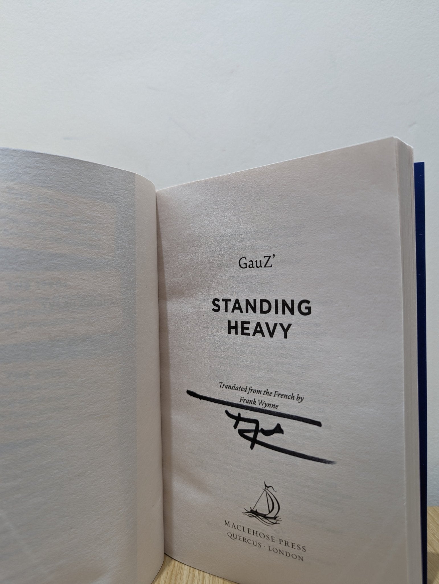 Standing Heavy by Gauz (Signed by Translator) - Fialta Books
