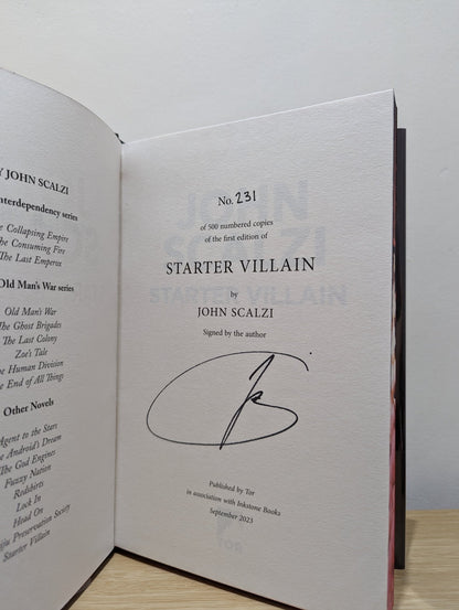 Starter Villain by John Scalzi (Signed Numbered First Edition with sprayed edges) - Fialta Books