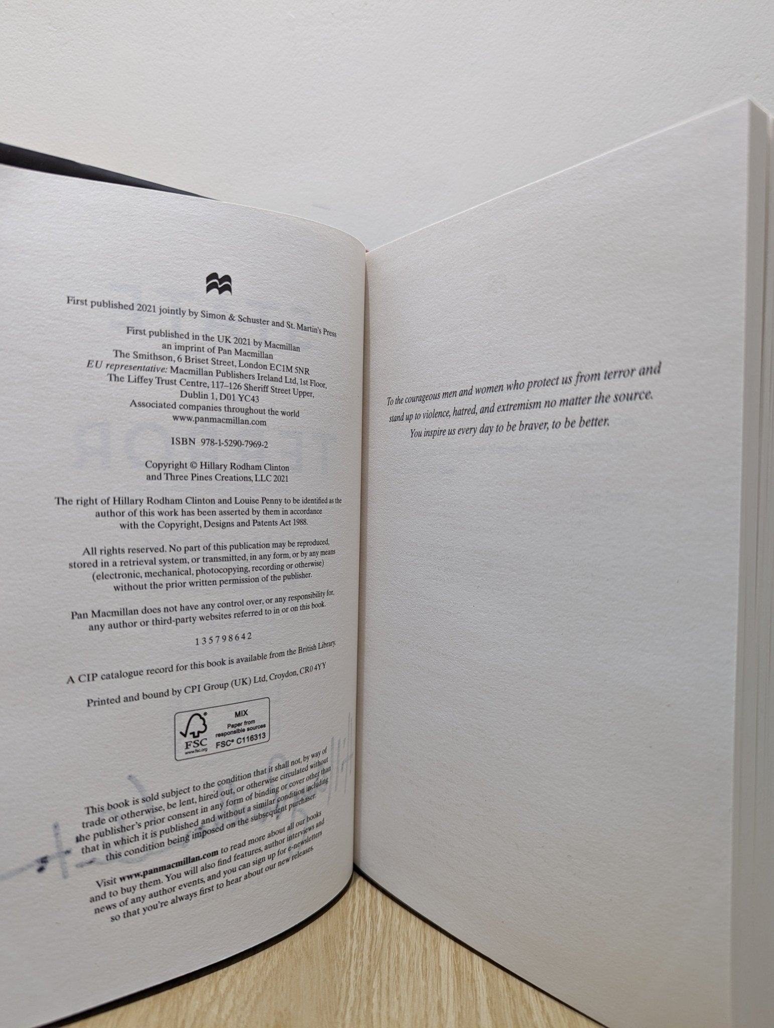 State of Terror by Hillary Rodham Clinton Louise Penny (Signed) - Fialta Books