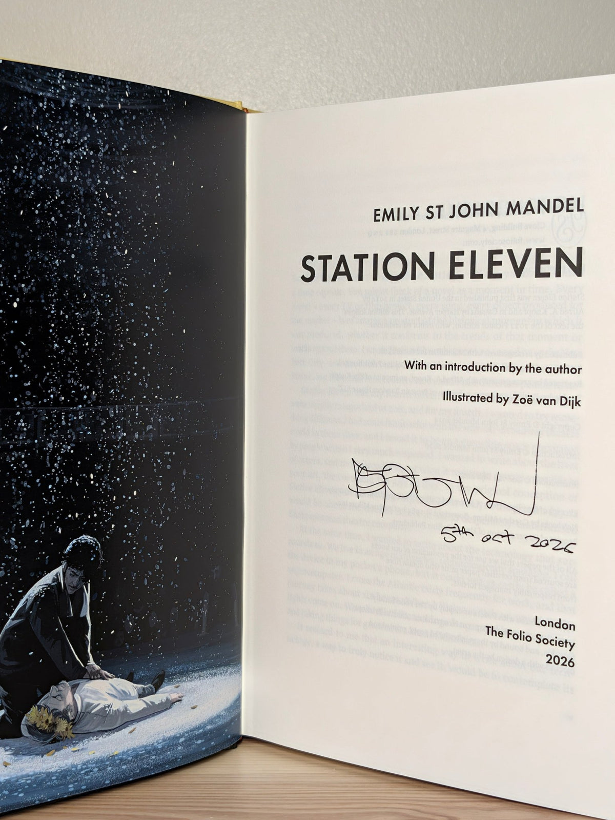 Station Eleven by Emily St John Mandel (Signed Dated Folio Slipcase Edition) - Fialta Books