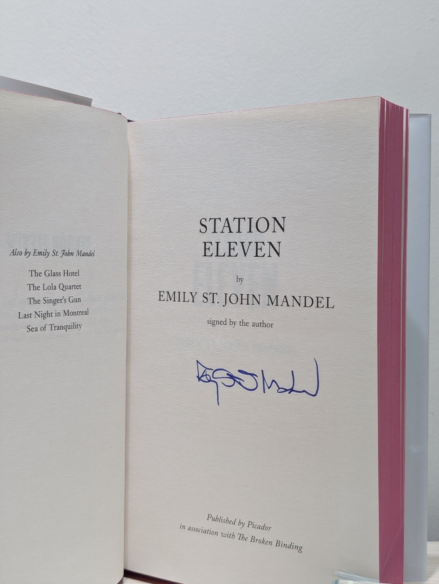 Station Eleven by Emily St. John Mandel (Signed Special Edition with sprayed edges) - Fialta Books