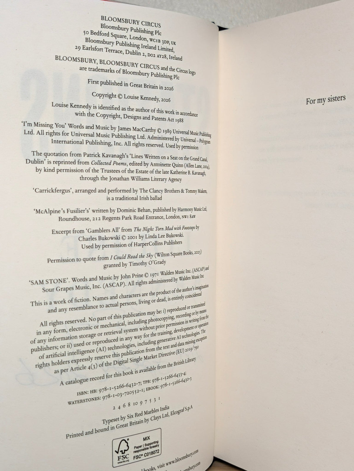 Stations by Louise Kennedy (Signed Dated First Edition) - Fialta Books