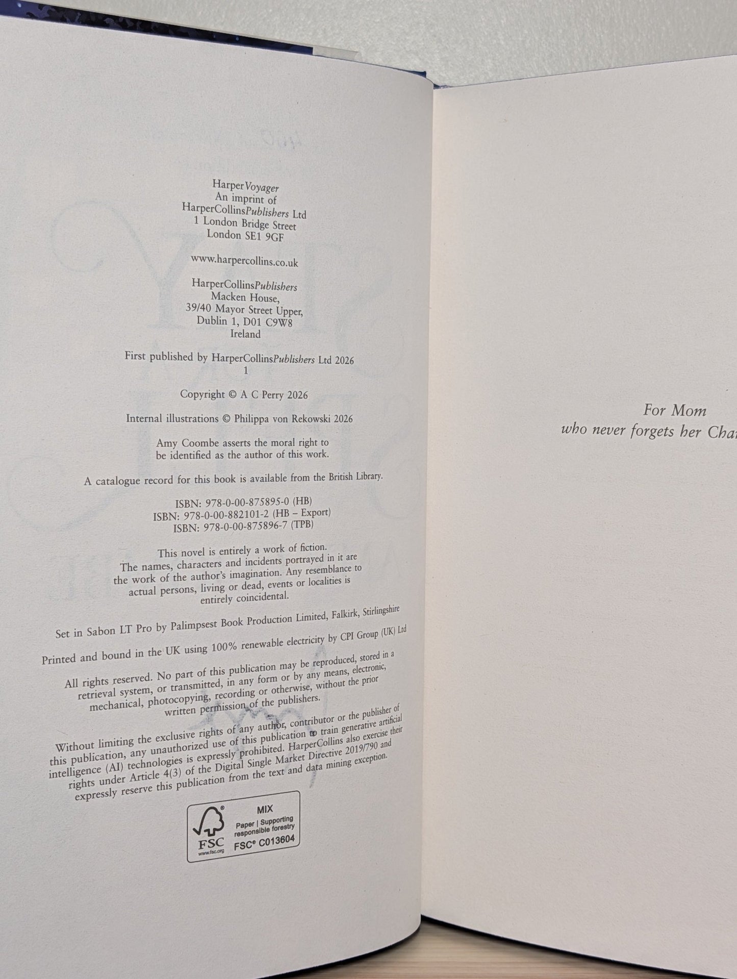 Stay for a Spell by Amy Coombe (Signed First Edition with sprayed edges) - Fialta Books