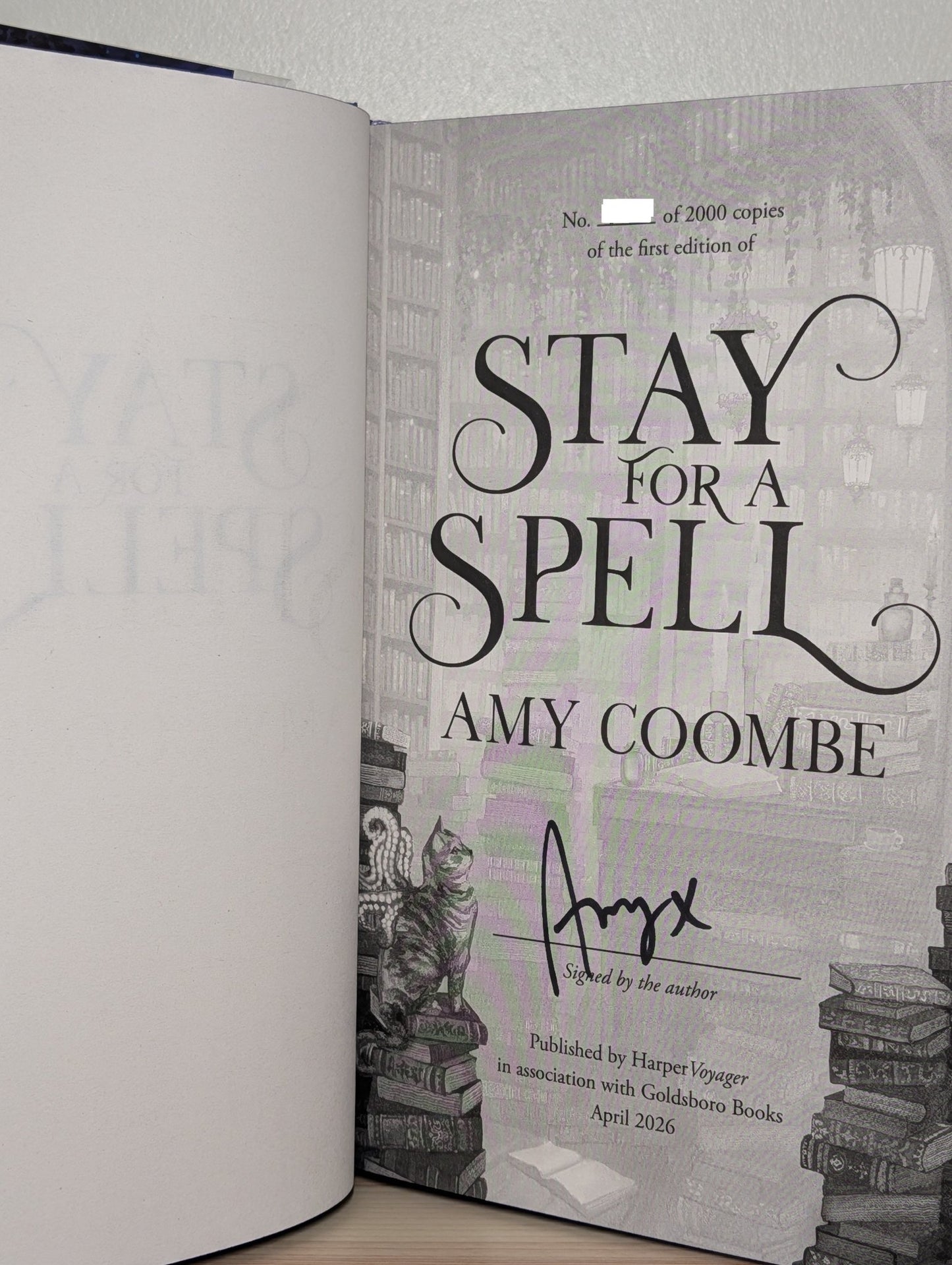 Stay for a Spell by Amy Coombe (Signed First Edition with sprayed edges) - Fialta Books