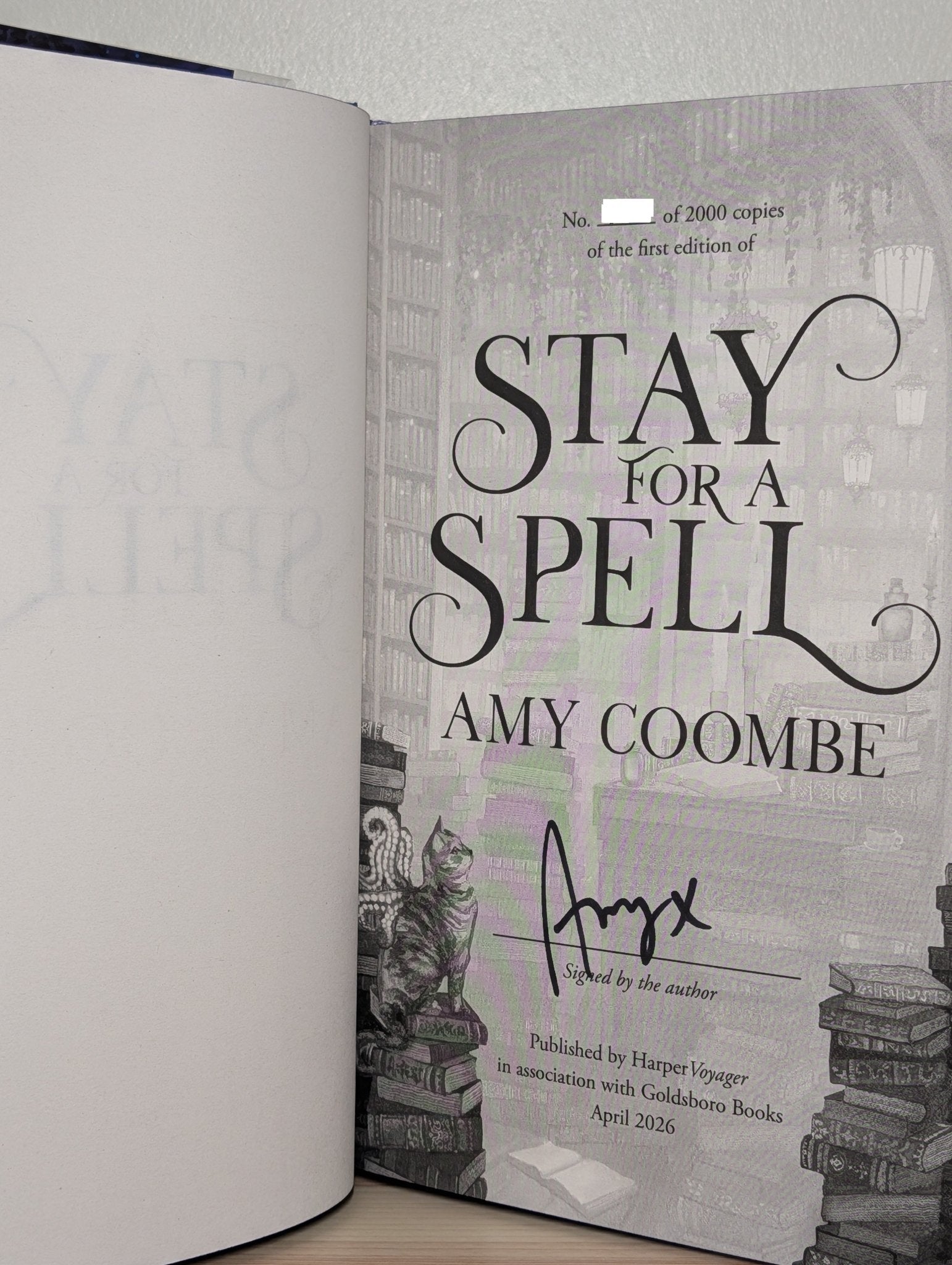 Stay for a Spell by Amy Coombe (Signed First Edition with sprayed edges) - Fialta Books
