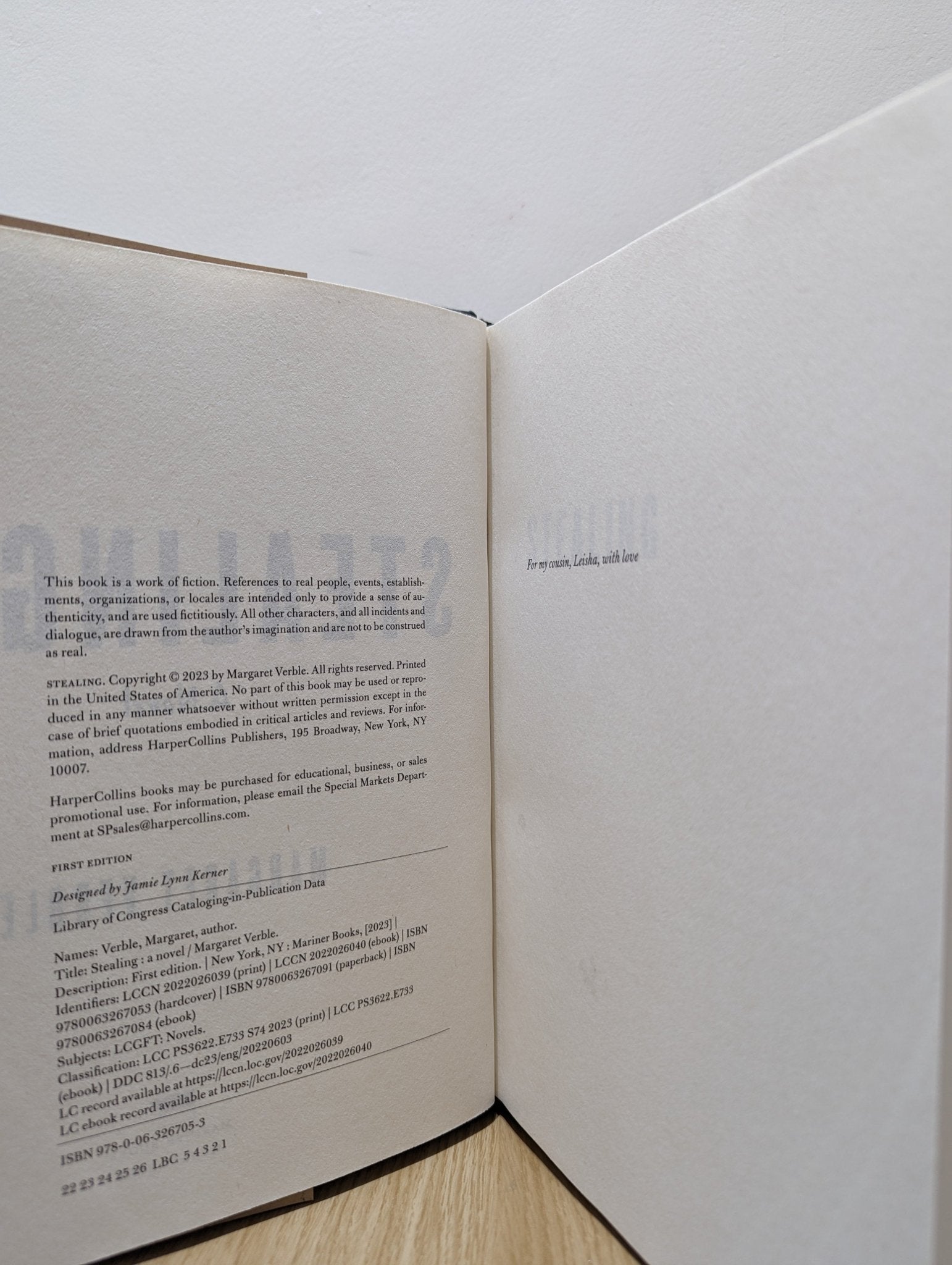 Stealing: A Novel by Margaret Verble (First Edition) - Fialta Books