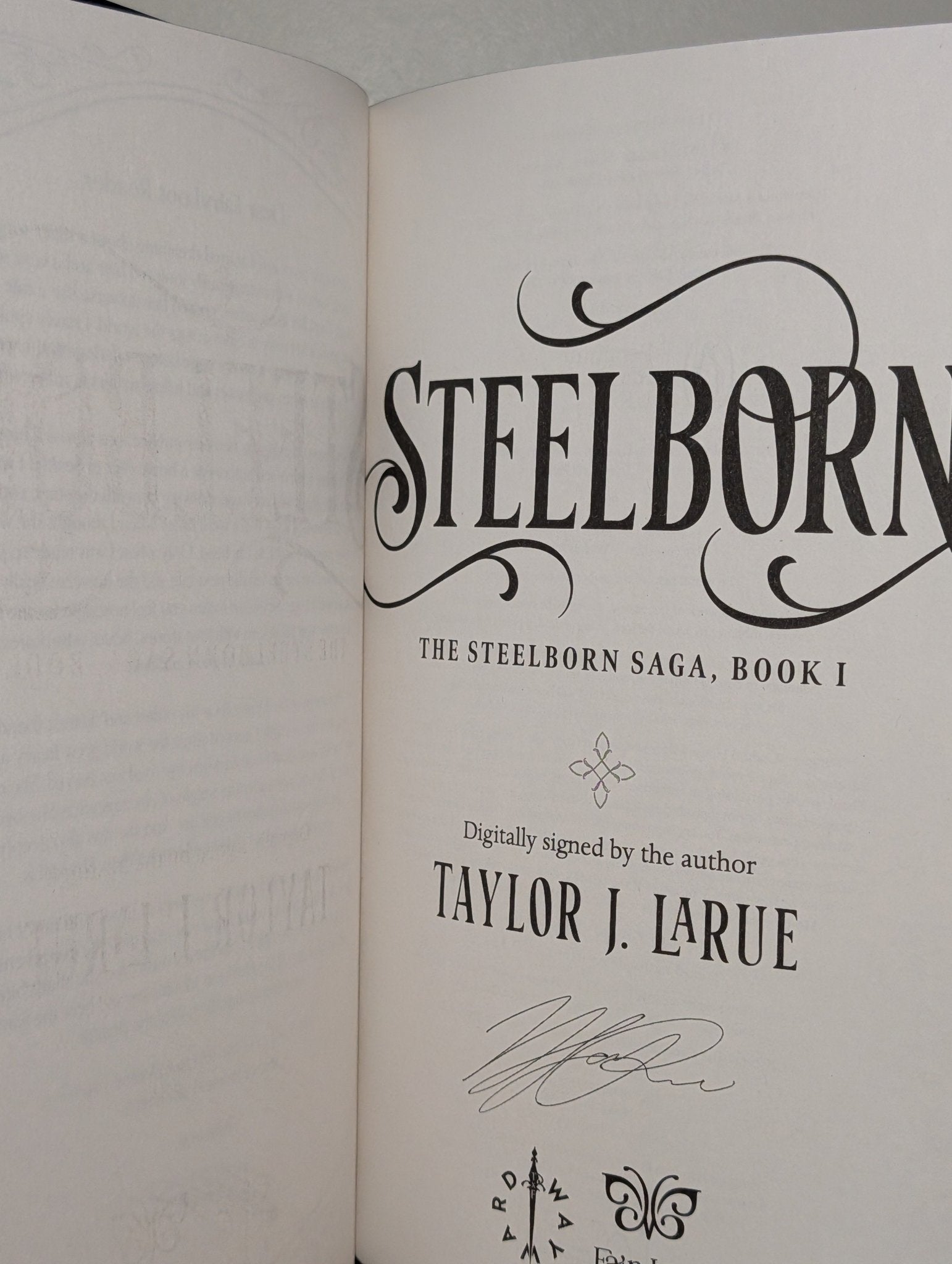 Steelborn by Taylor J. LaRue (Special Edition with sprayed edges) - Fialta Books