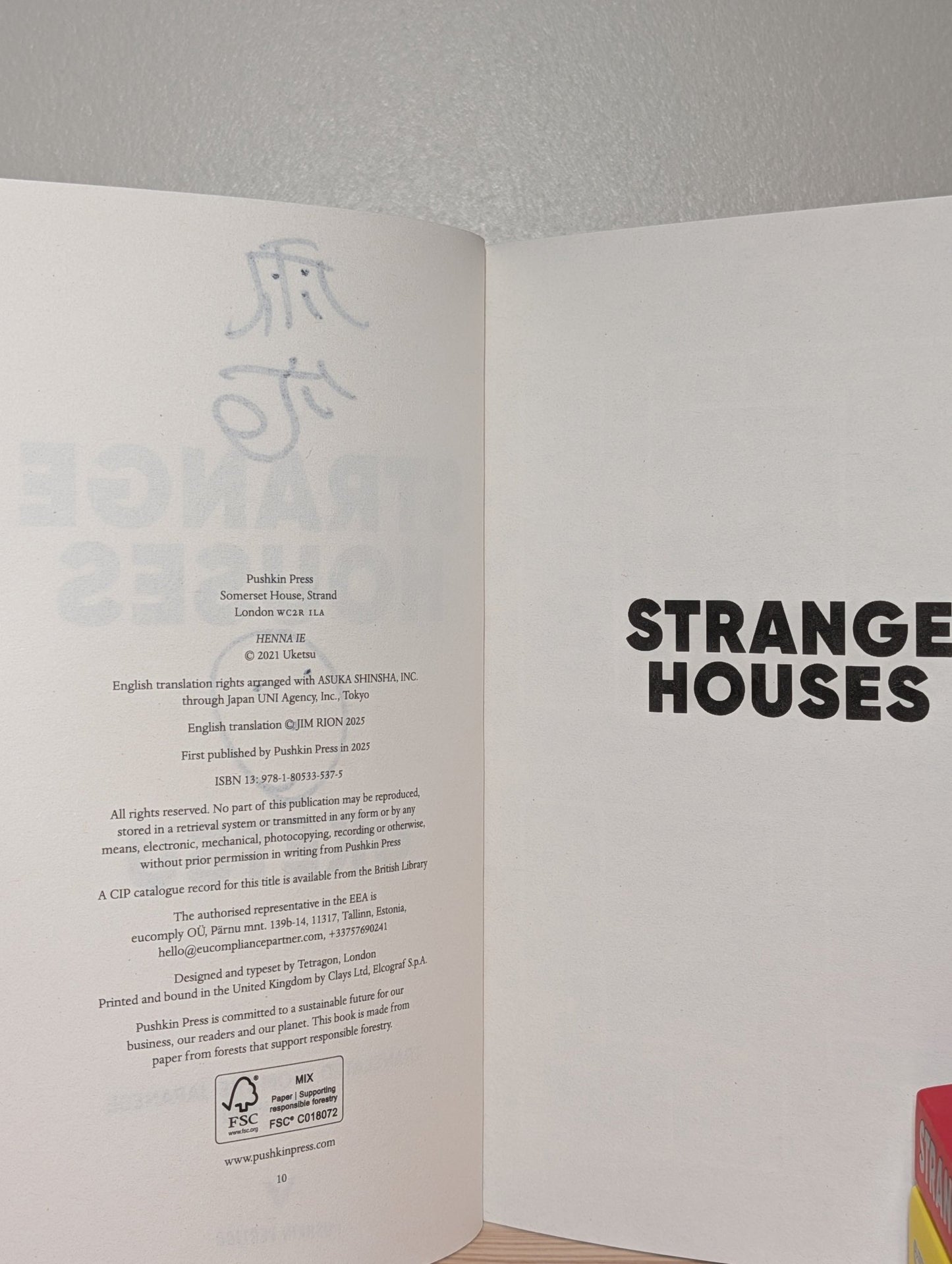 Strange Pictures; Strange Houses; Strange Buildings by Uketsu (Signed Edition Set) - Fialta Books