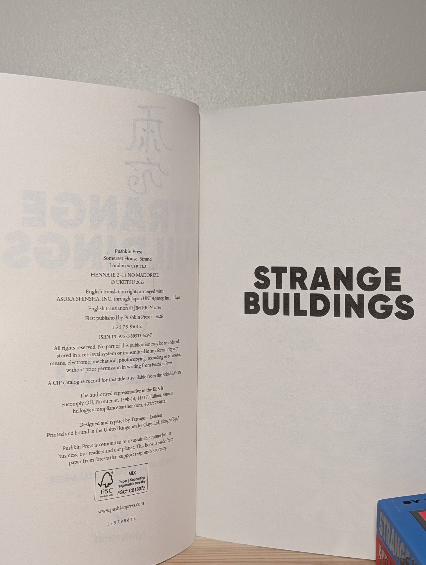 Strange Pictures; Strange Houses; Strange Buildings by Uketsu (Signed Edition Set) - Fialta Books