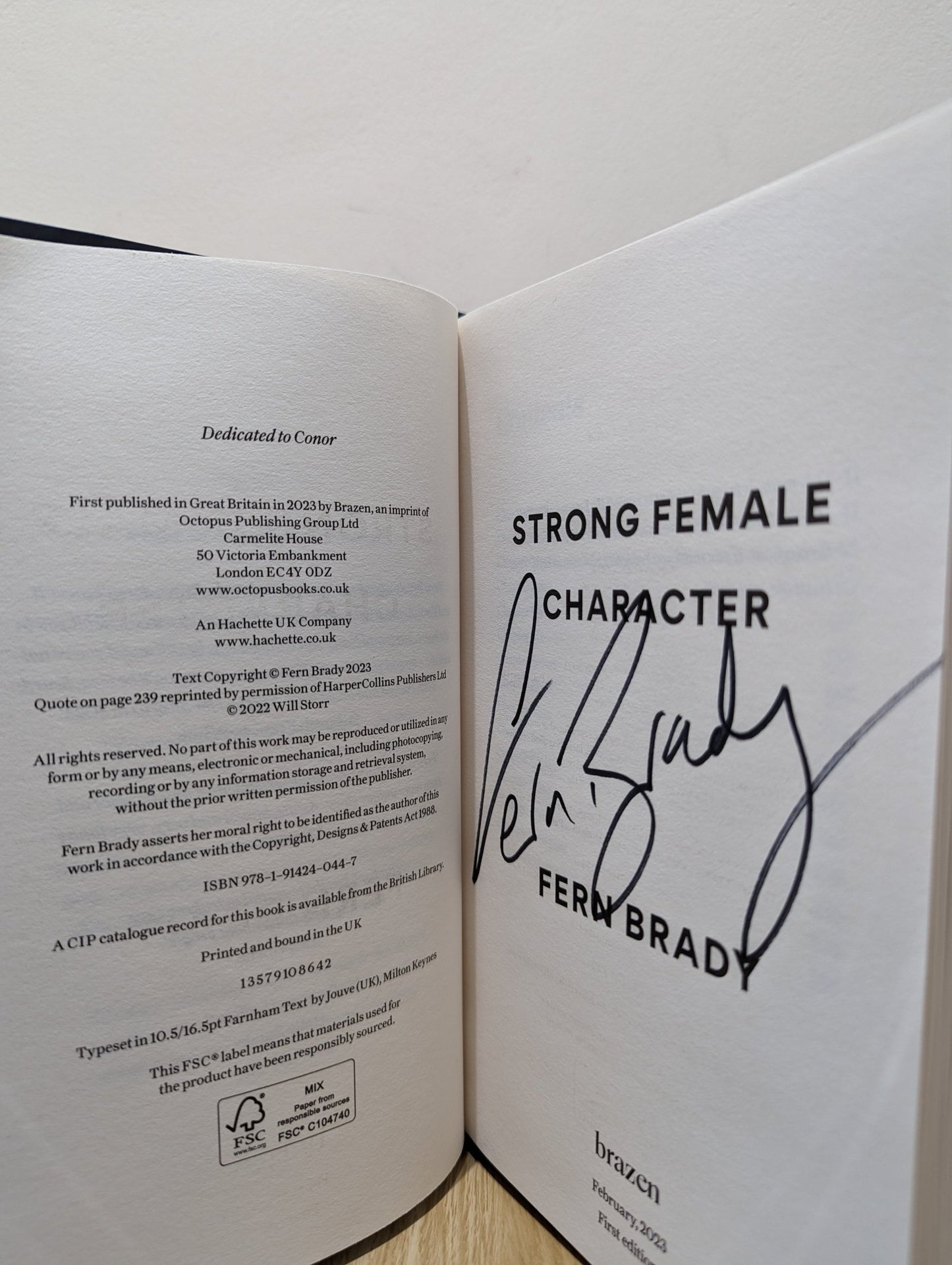 Strong Female Character by Fern Brady (Signed First Edition) - Fialta Books