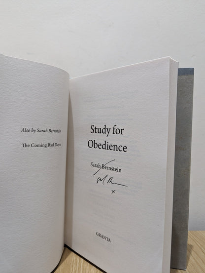 Study for Obedience by Sarah Bernstein (Signed) - Fialta Books