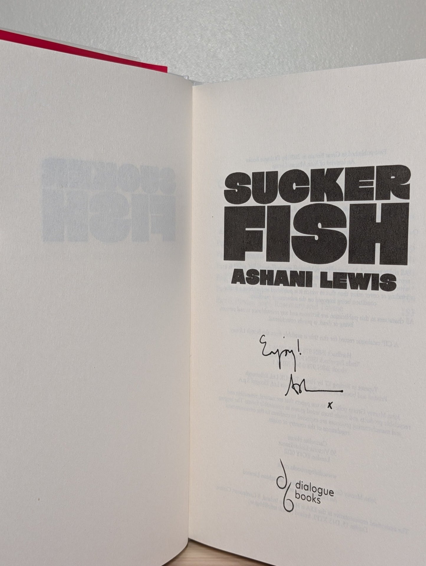 Suckerfish by Ashani Lewis (Signed First Edition) - Fialta Books