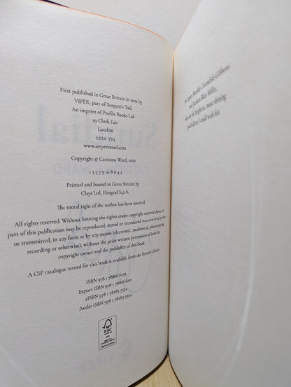 Sundial by Catriona Ward (Signed First Edition with sprayed edges) - Fialta Books