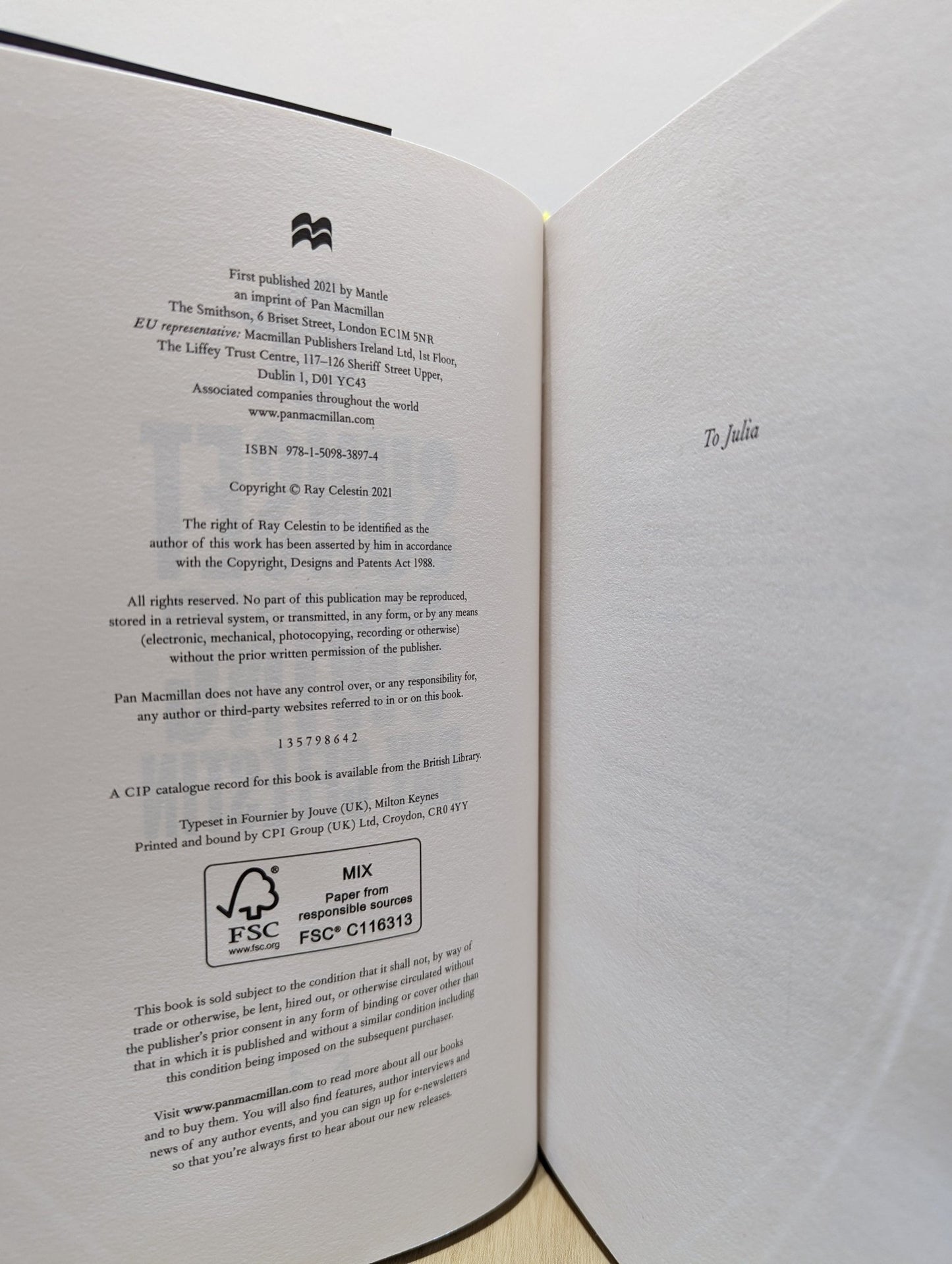 Sunset Swing by Ray Celestin (Signed First Edition) - Fialta Books