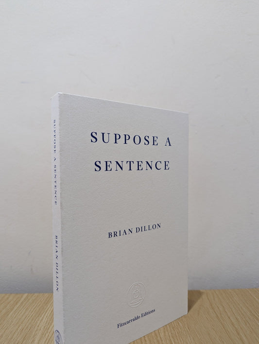 Suppose a Sentence by Brian Dillon (Signed) - Fialta Books