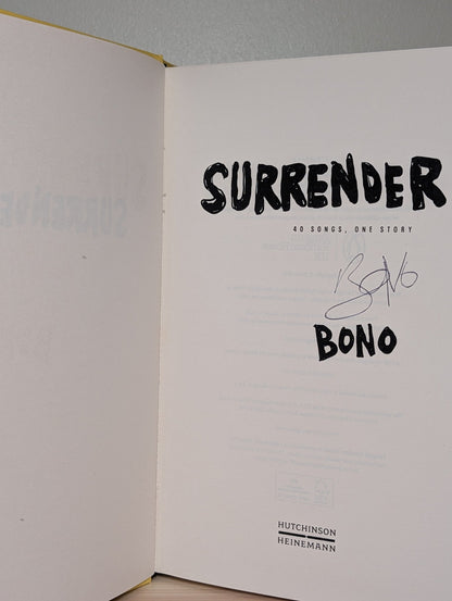 Surrender: 40 Songs, One Story by Bono (Signed) - Fialta Books