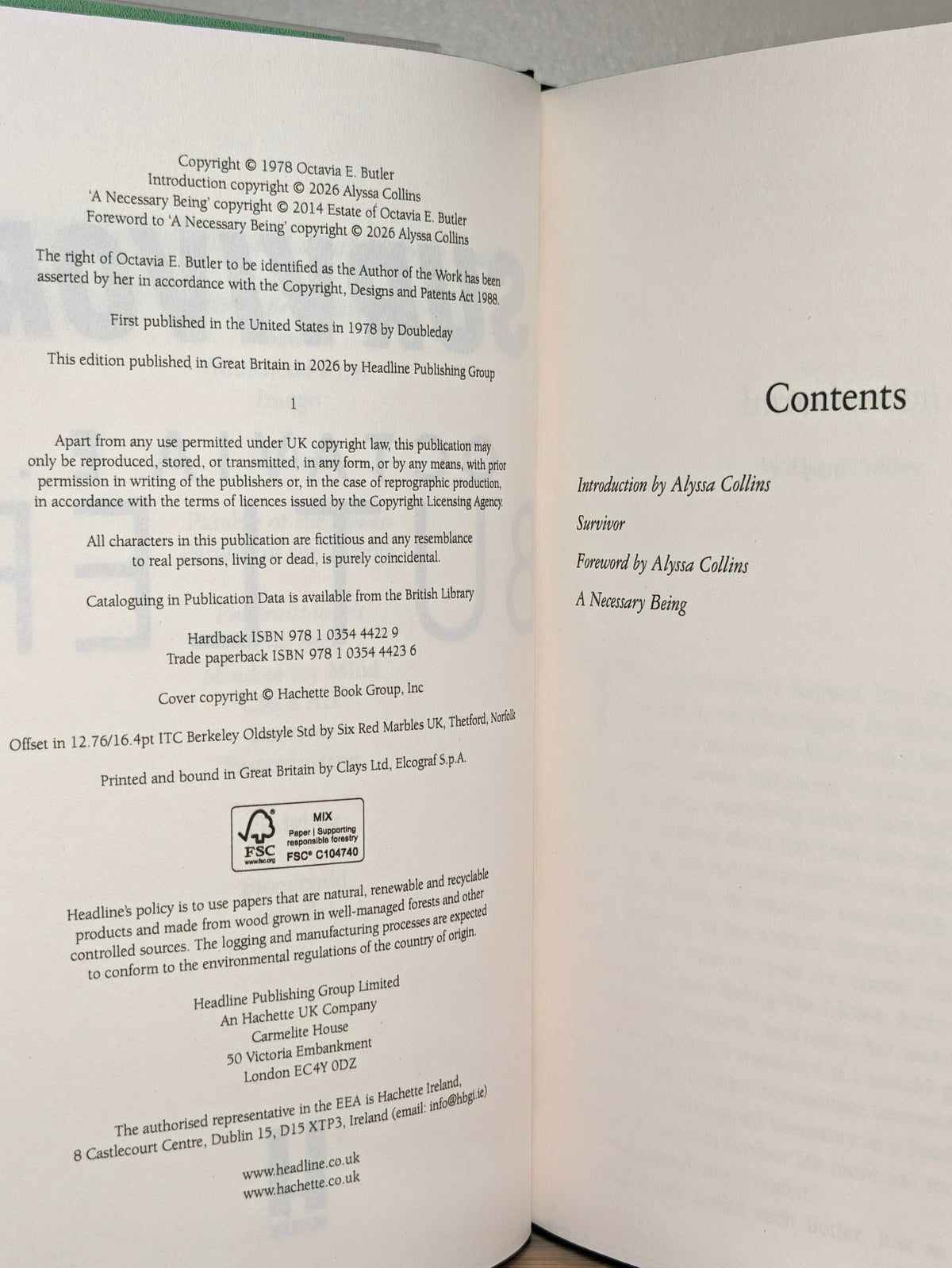 Survivor by Octavia E. Butler (Special Edition with sprayed edges) - Fialta Books