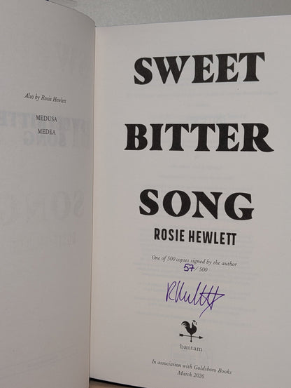 Sweetbitter Song by Rosie Hewlett (Signed Numbered Edition with sprayed edges) - Fialta Books