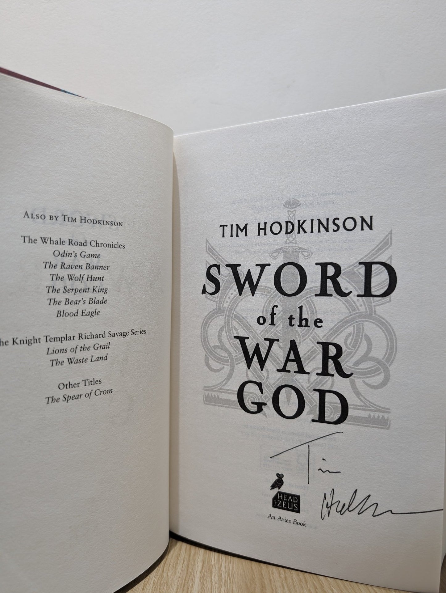 Sword of the War God by Tim Hodkinson (Signed First Edition) - Fialta Books