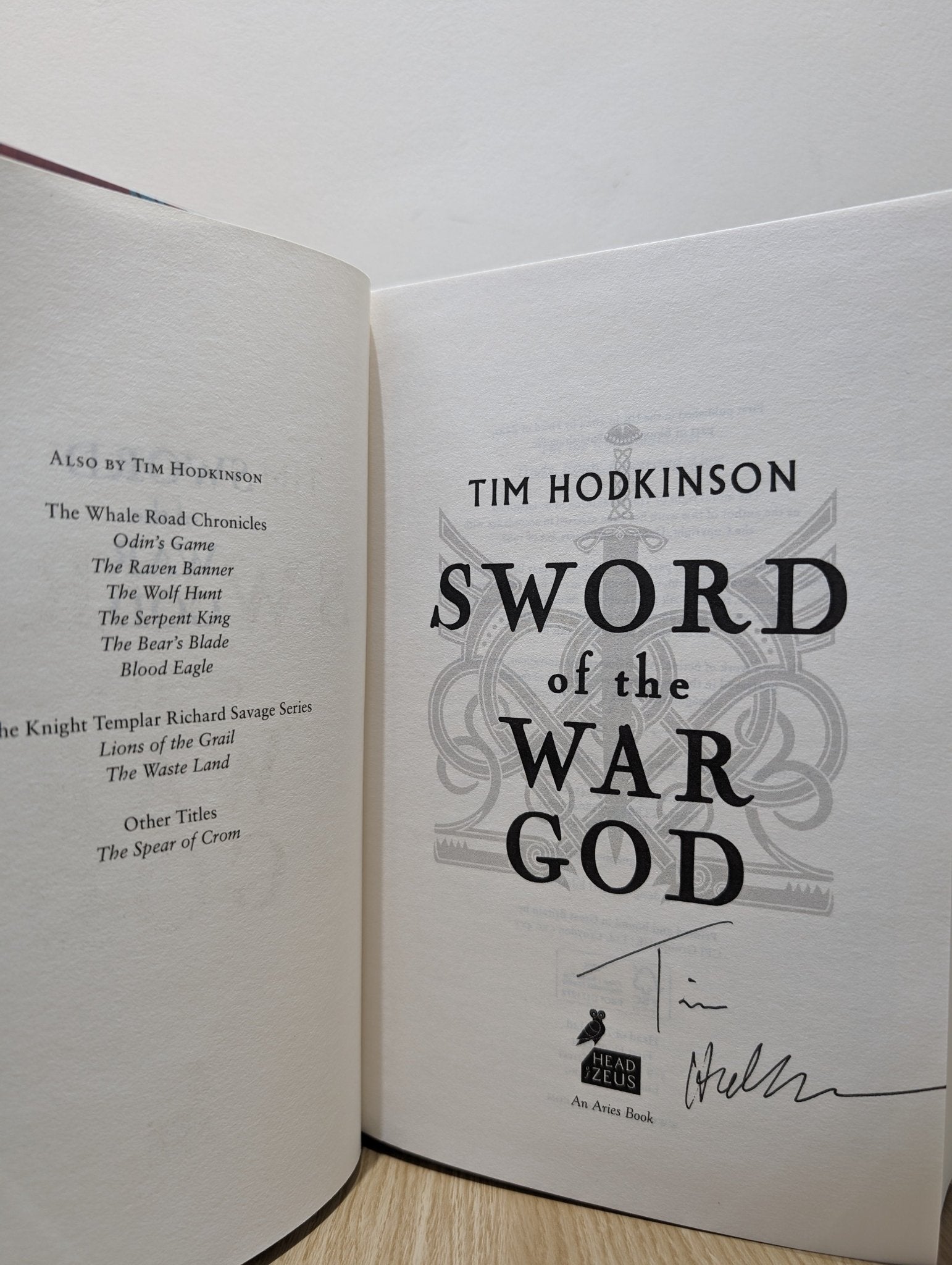 Sword of the War God by Tim Hodkinson (Signed First Edition) - Fialta Books