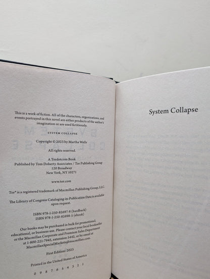 System Collapse by Martha Wells (Signed First Edition) - Fialta Books