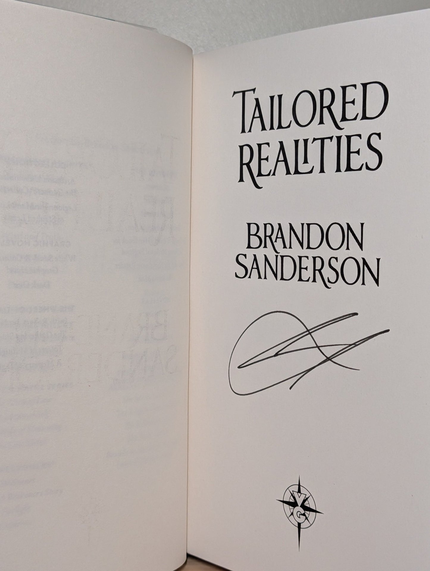 Tailored Realities by Brandon Sanderson (Signed First Edition) - Fialta Books