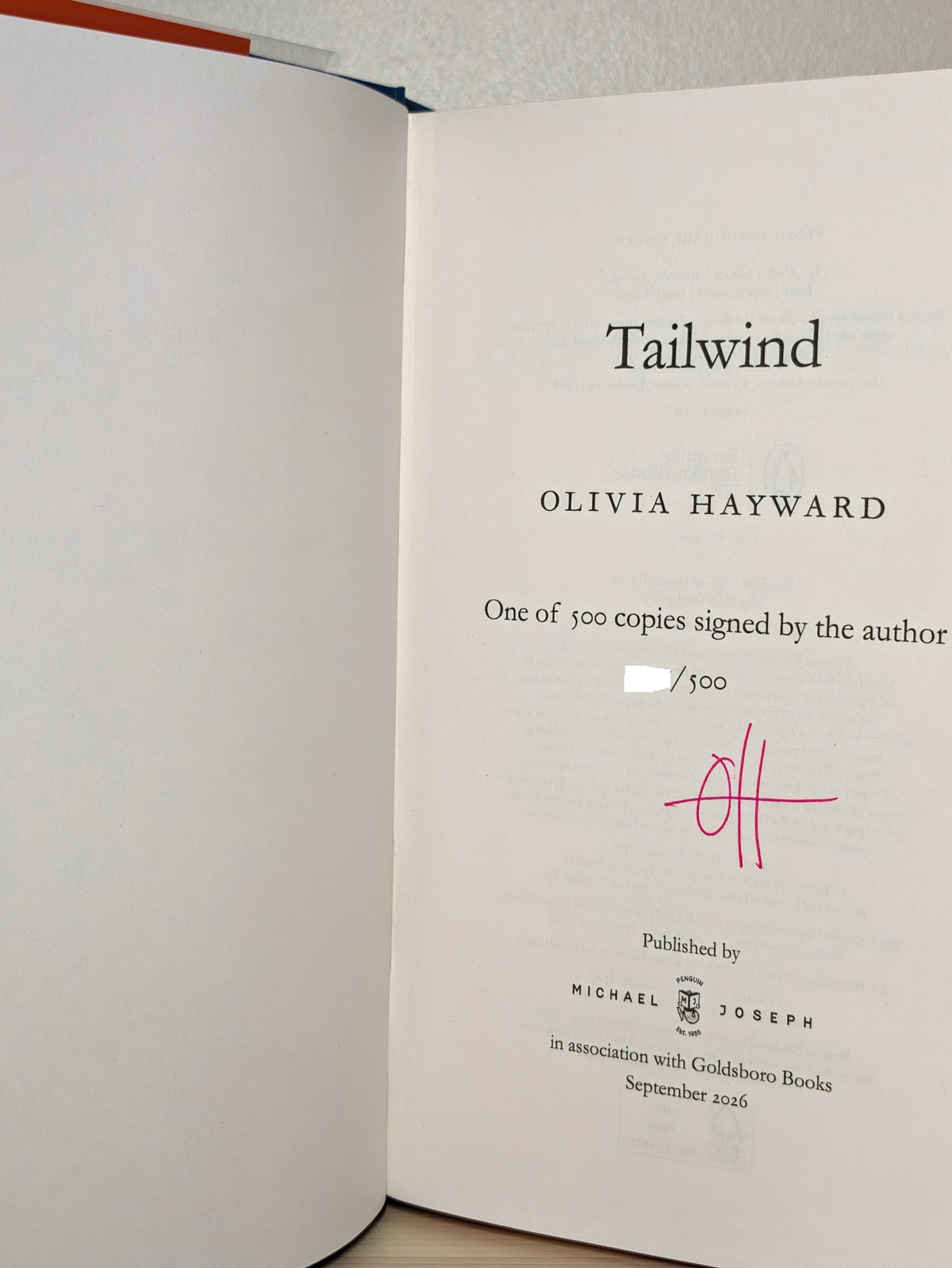 Tailwind: Dragon Rush 1 by Olivia Hayward (Signed Numbered Edition with sprayed edges) - Fialta Books