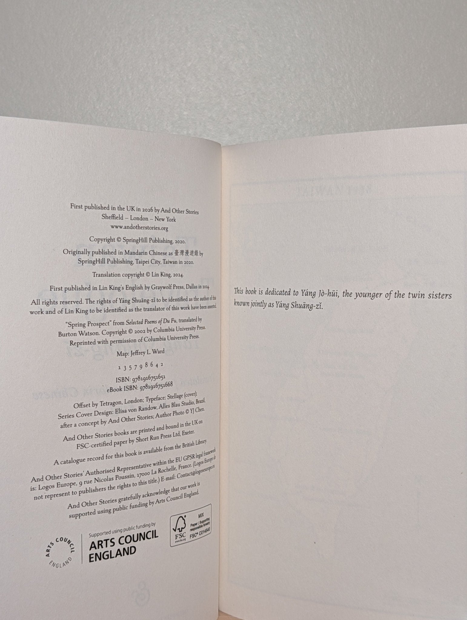 Taiwan Travelogue by Yang Shuang - zi (First Edition) - Fialta Books