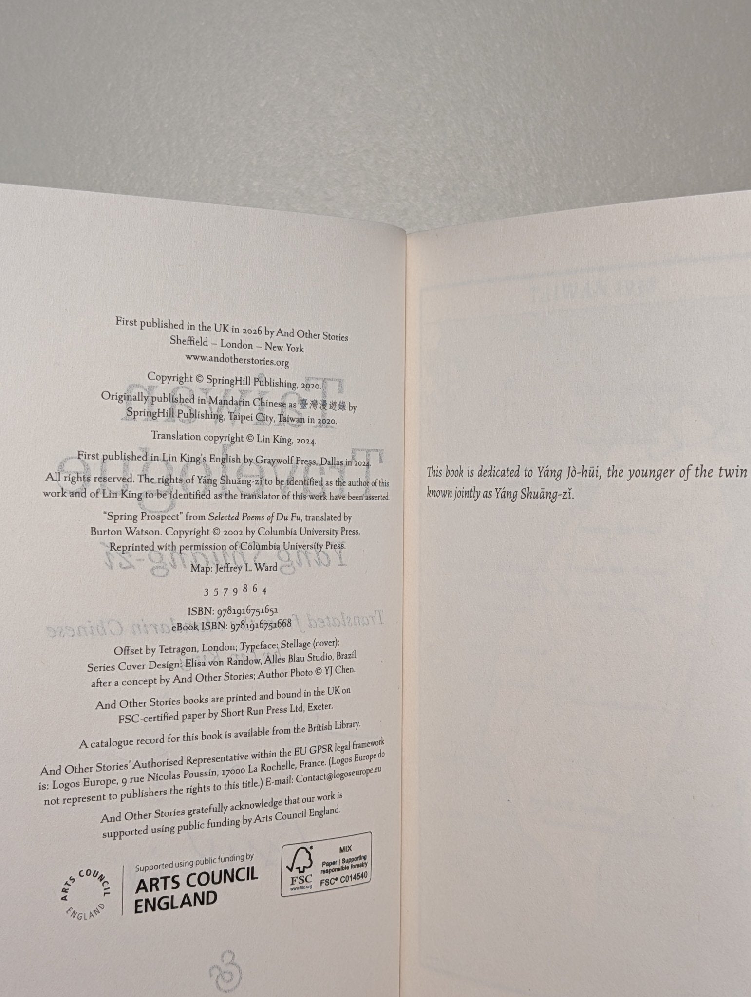 Taiwan Travelogue by Yang Shuang - zi (Signed Edition) - Fialta Books
