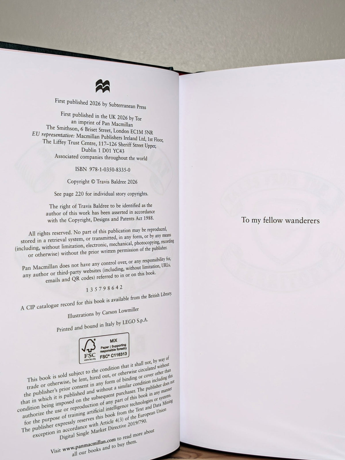 Tales from the Territory by Travis Baldree (Signed Sprayed Edges Edition) - Fialta Books