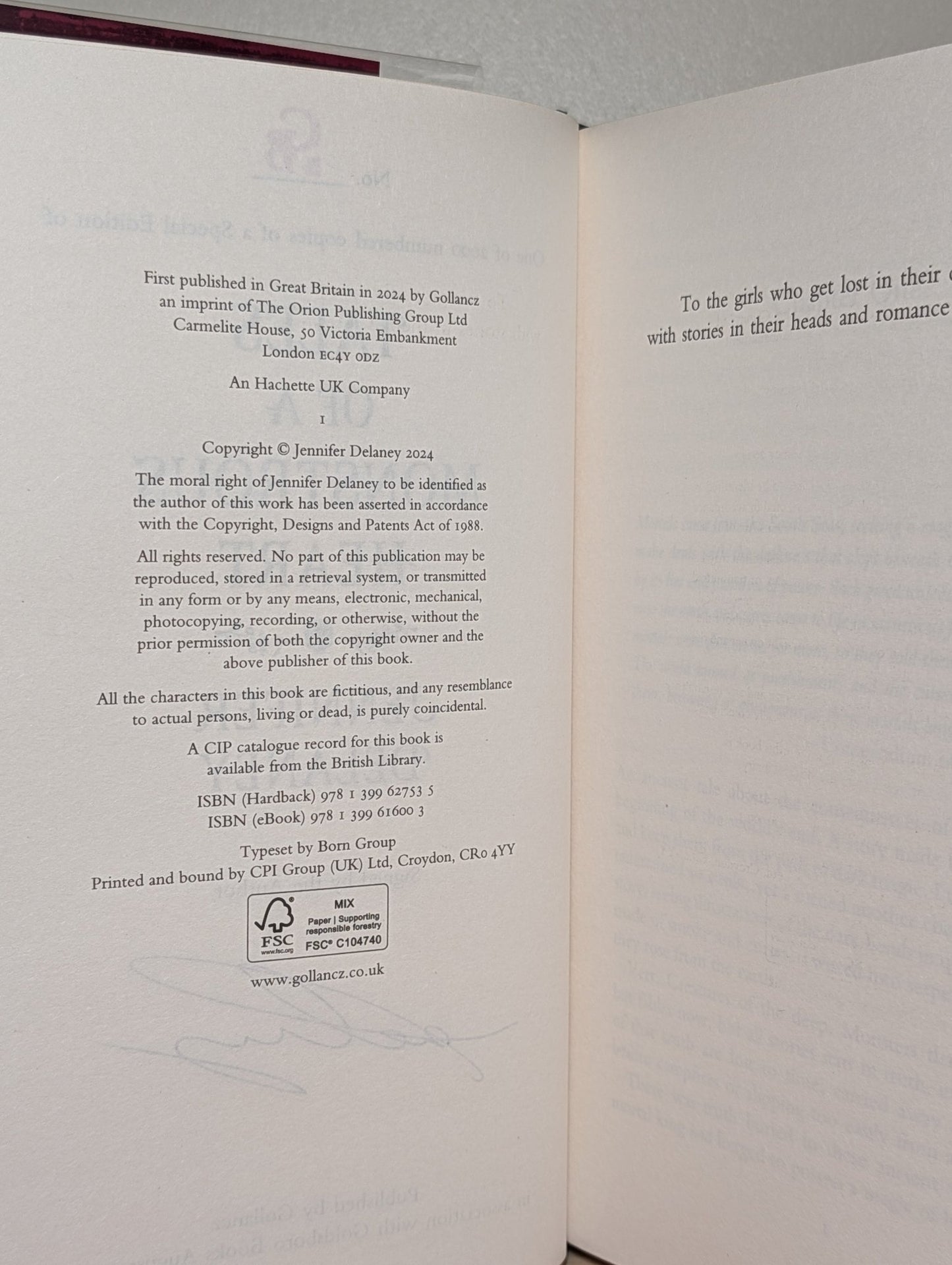 Tales of a Monstrous Heart by Jennifer Delaney (Signed First Edition with sprayed edges) - Fialta Books