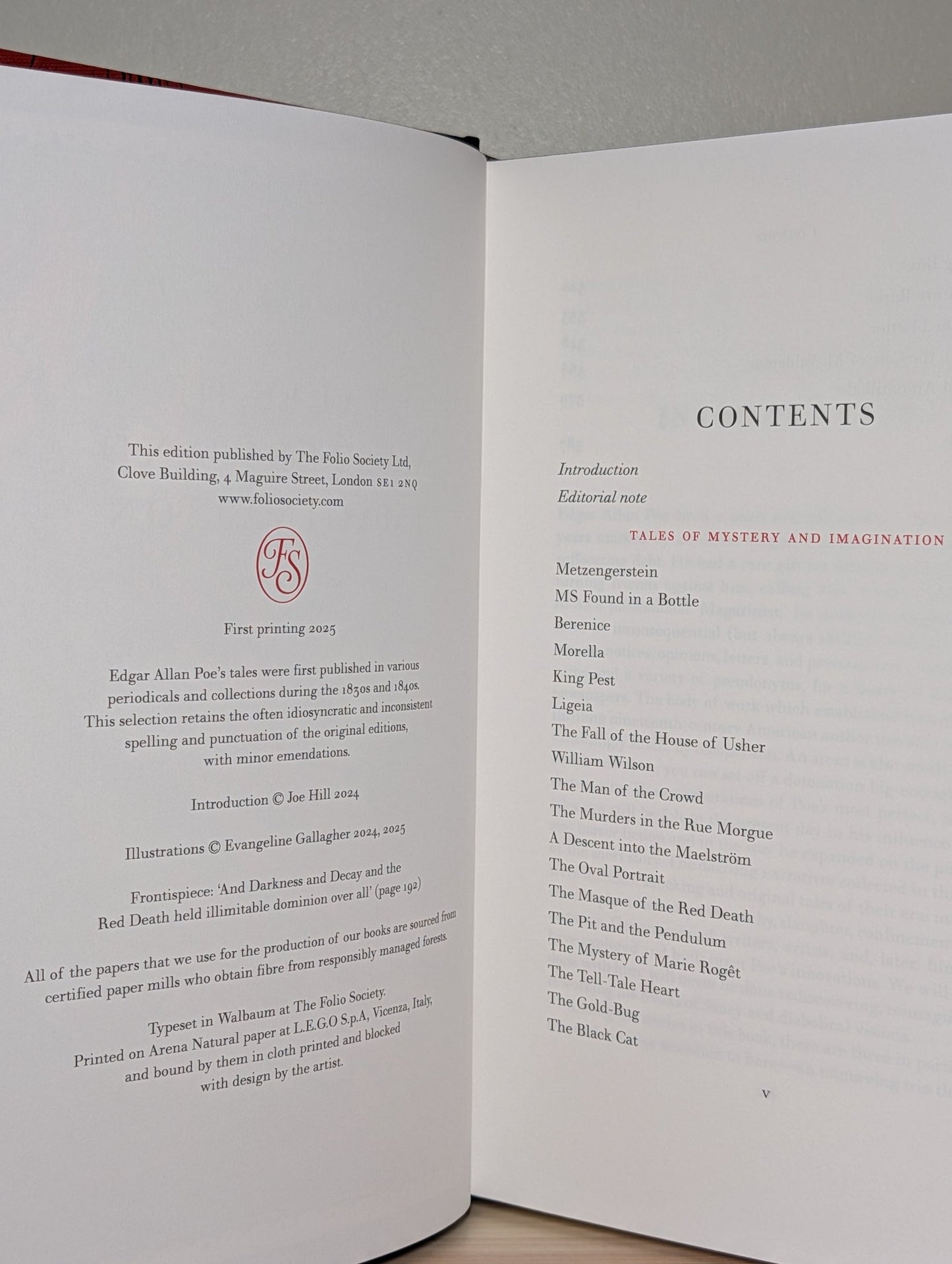 Tales of Mystery and Imagination by Edgar Allan Poe (Folio Slipcase Edition) - Fialta Books