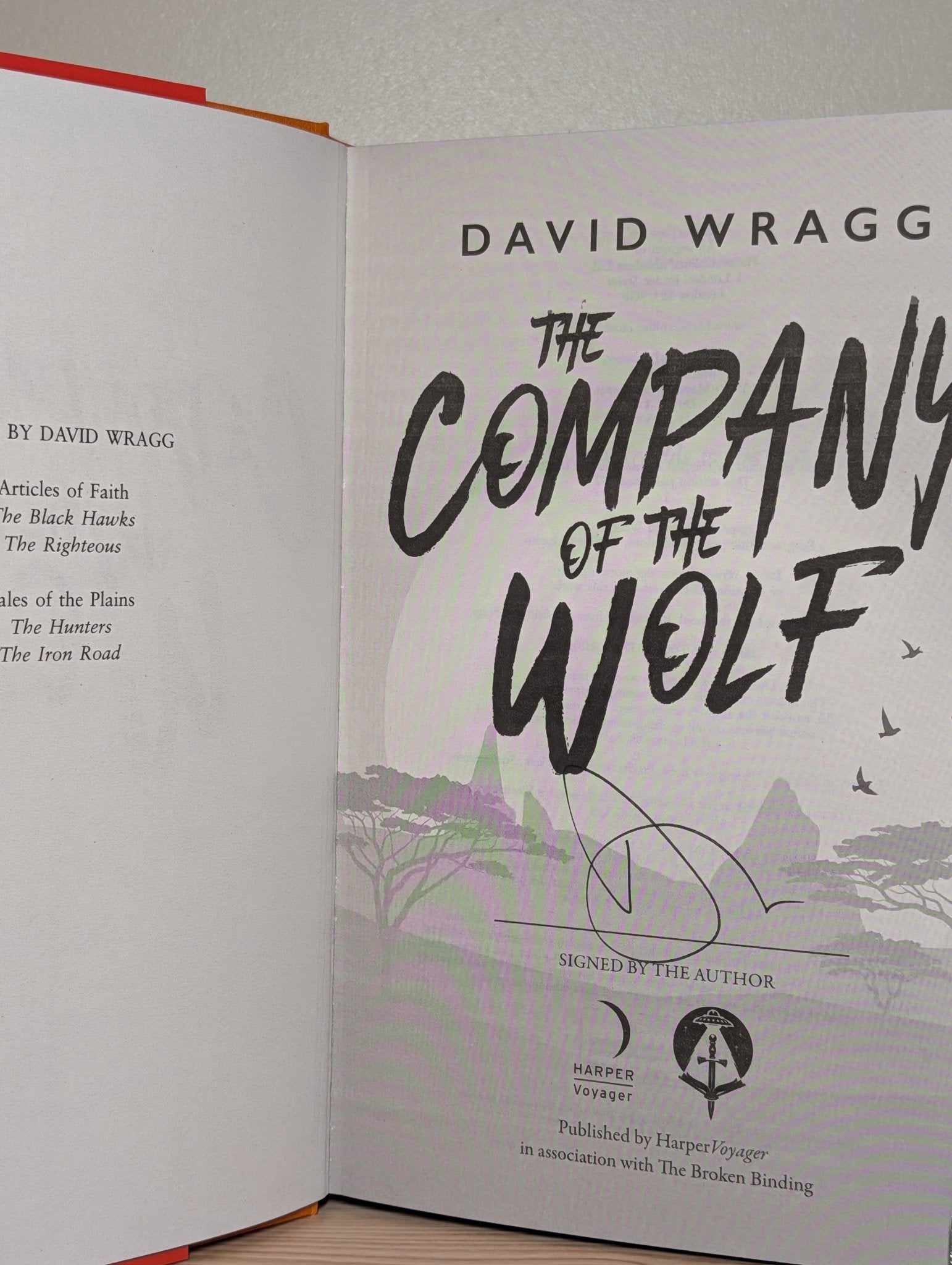 Tales of the Plains: Hunters; Company of the Wolf; Iron Road by David Wragg (Signed with sprayed edges) - Fialta Books
