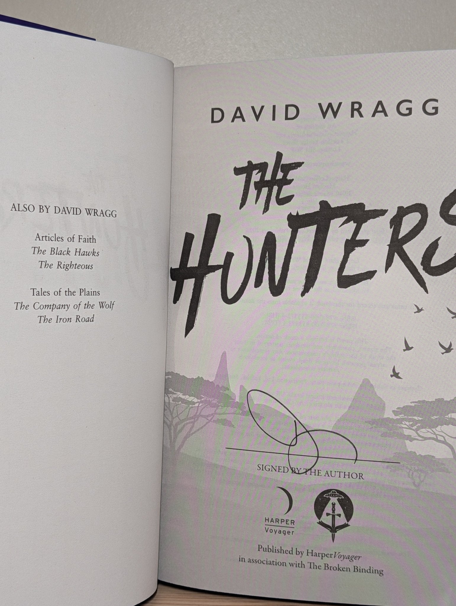Tales of the Plains: Hunters; Company of the Wolf; Iron Road by David Wragg (Signed with sprayed edges) - Fialta Books