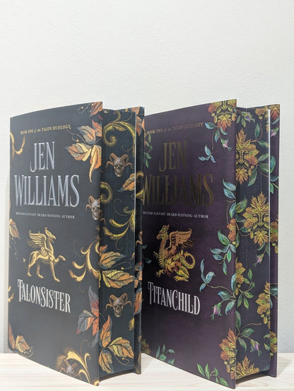 Talon Duology: Talonsister; Titanchild by Jen Williams (Signed Edition Set with sprayed edges) - Fialta Books