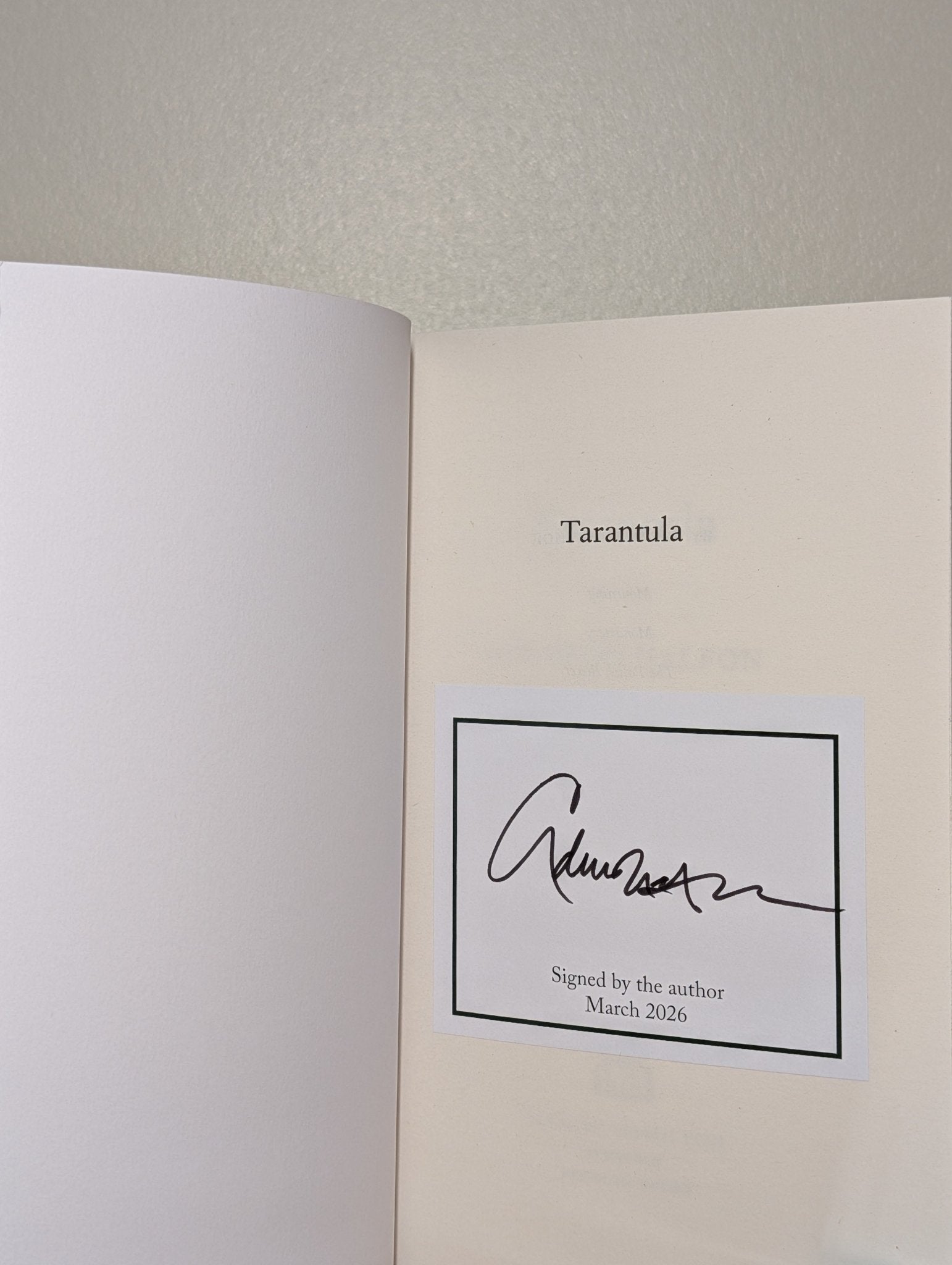 Tarantula by Eduardo Halfon (Signed First Edition) - Fialta Books