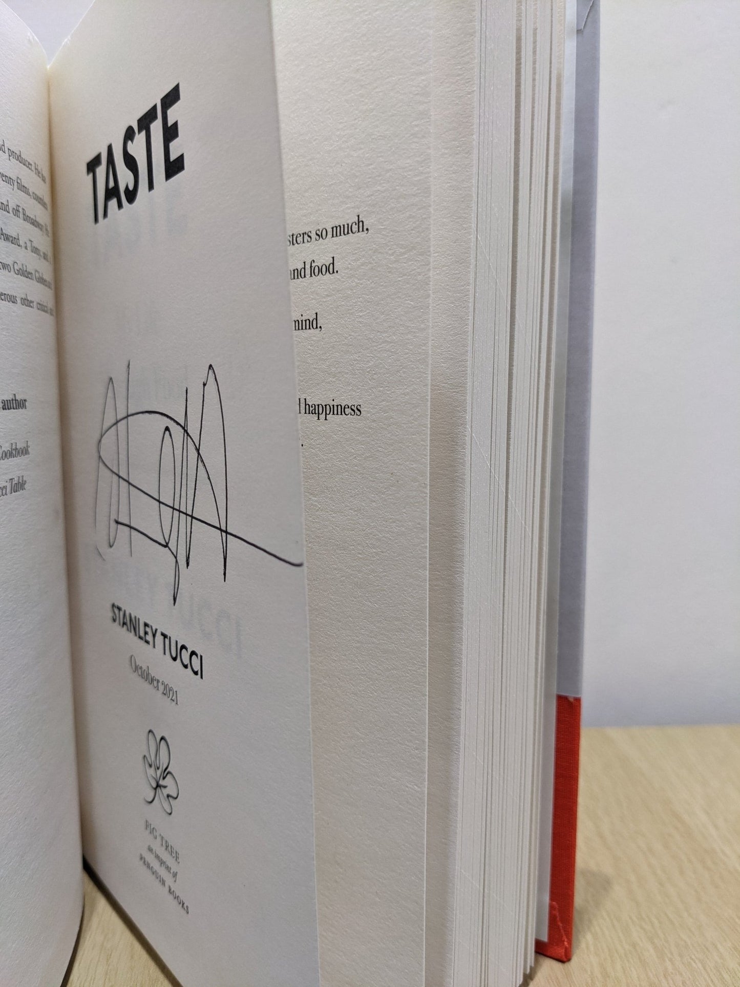 Taste: My Life Through Food by Stanley Tucci (Signed First Edition) - Fialta Books